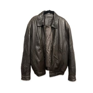 Vintage Dark Brown Leather Jacket